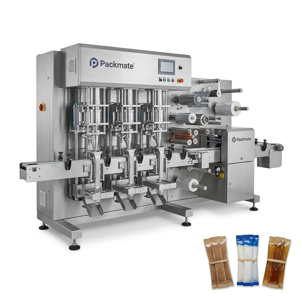 Multi-Lane Automatic Packaging System for Granules, Powders, and Liquids